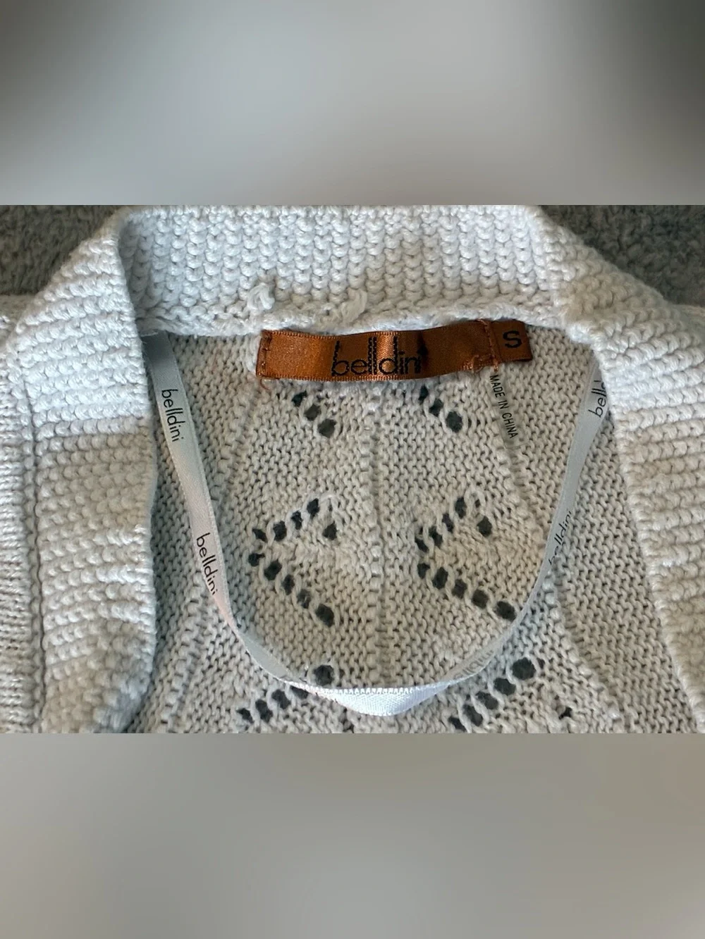 Women’s Belldini Brand White Long Length Open-Front Knit Cardigan Sweater